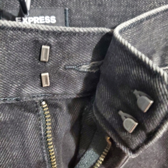 Express Gray Flare Wide Leg Jeans - Picture 7 of 11